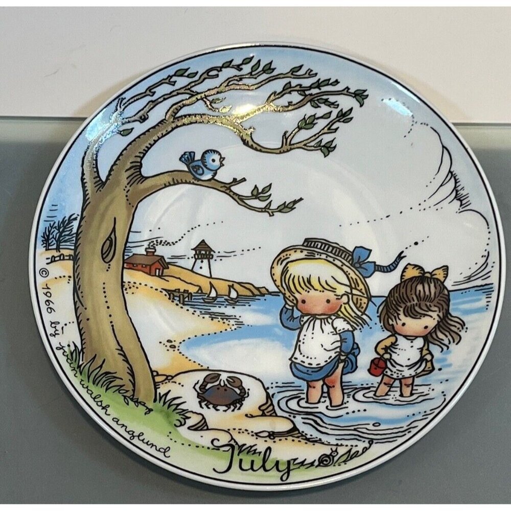 Joan Walsh Anglund 1966 July Plate Ebeling & Reuss W. Germany Collectible Vtg
